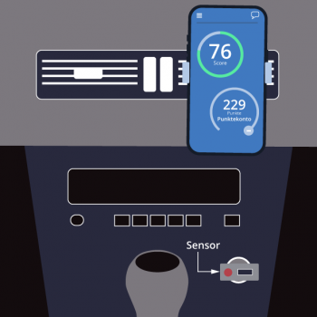 Grafik Nahaufnahme Autocockpit