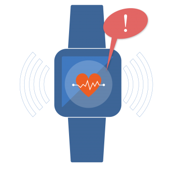 Grafik Wearables mit Alarm